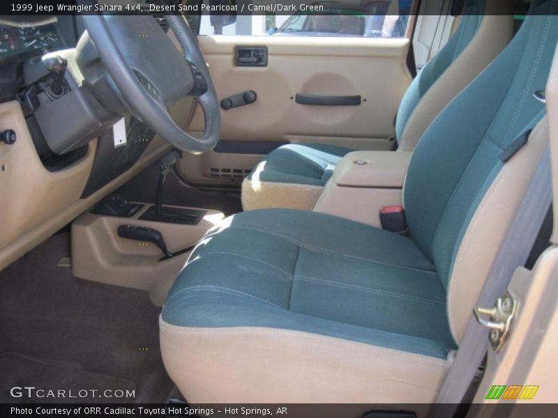 Desert Sand Pearlcoat / Camel/Dark Green 1999 Jeep Wrangler Sahara 4x4