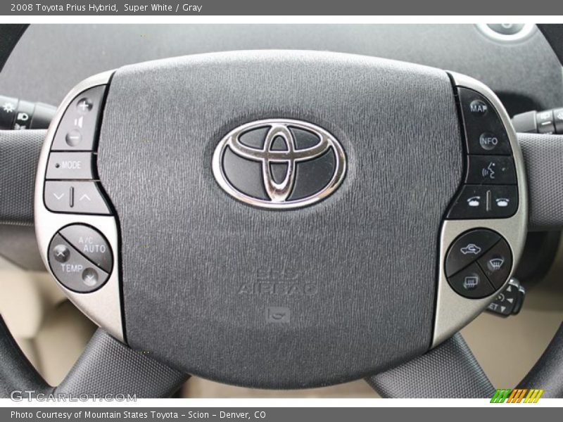 Super White / Gray 2008 Toyota Prius Hybrid