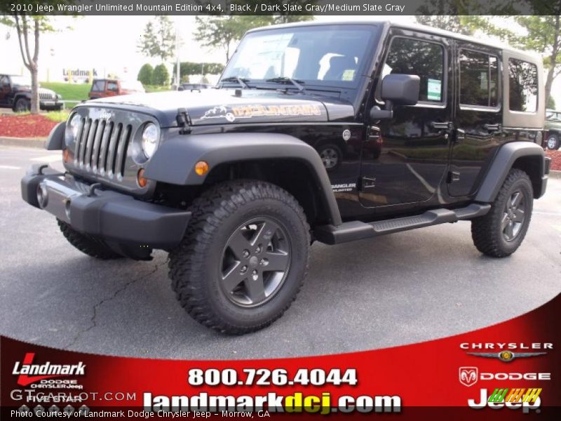 Black / Dark Slate Gray/Medium Slate Gray 2010 Jeep Wrangler Unlimited Mountain Edition 4x4