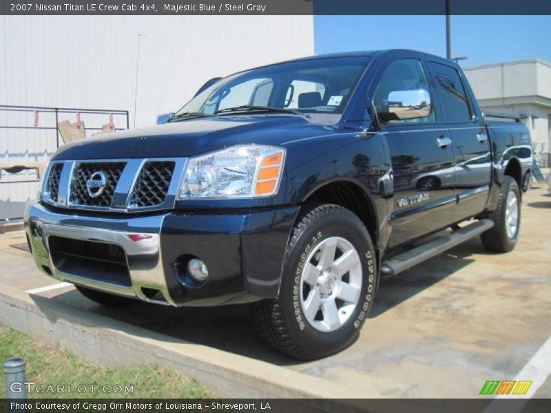Majestic Blue / Steel Gray 2007 Nissan Titan LE Crew Cab 4x4