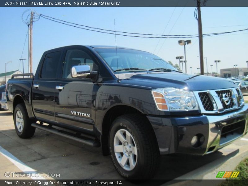 Majestic Blue / Steel Gray 2007 Nissan Titan LE Crew Cab 4x4
