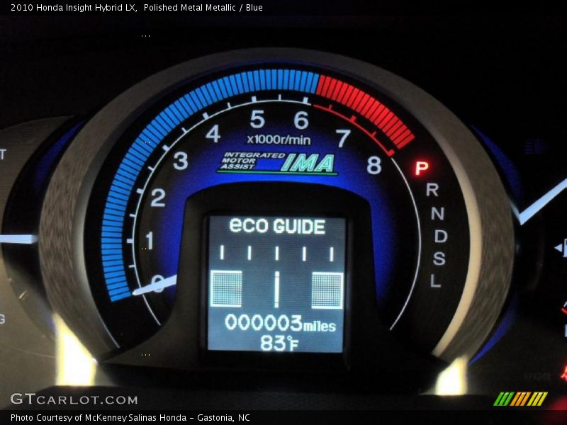 Polished Metal Metallic / Blue 2010 Honda Insight Hybrid LX