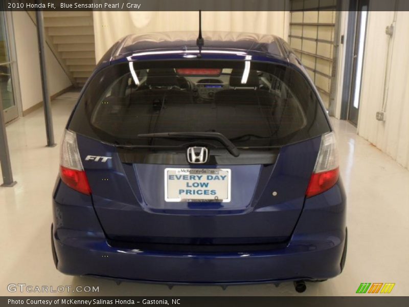 Blue Sensation Pearl / Gray 2010 Honda Fit