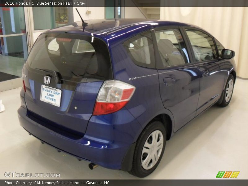Blue Sensation Pearl / Gray 2010 Honda Fit