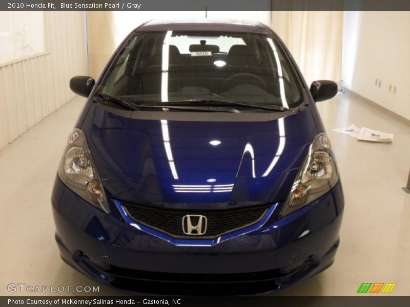 Blue Sensation Pearl / Gray 2010 Honda Fit