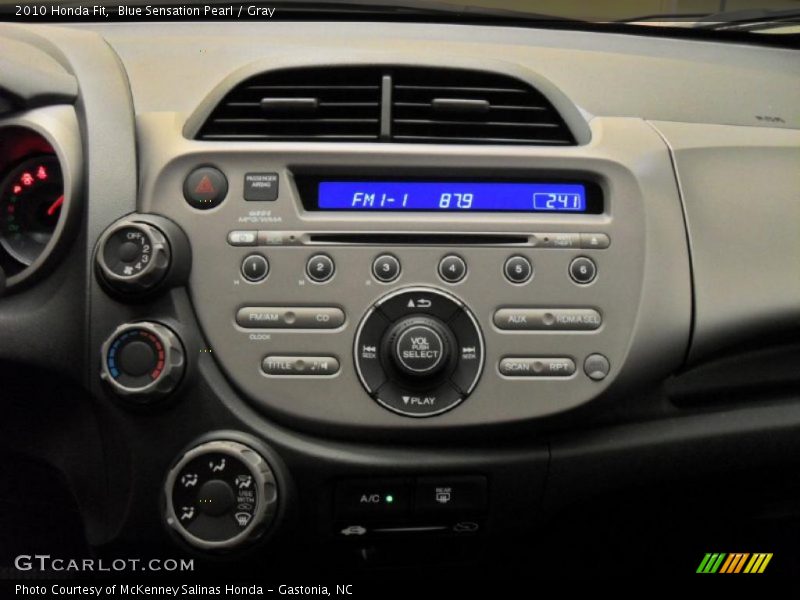 Blue Sensation Pearl / Gray 2010 Honda Fit