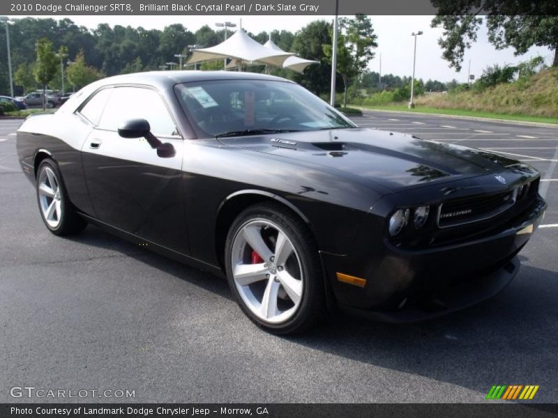 Brilliant Black Crystal Pearl / Dark Slate Gray 2010 Dodge Challenger SRT8