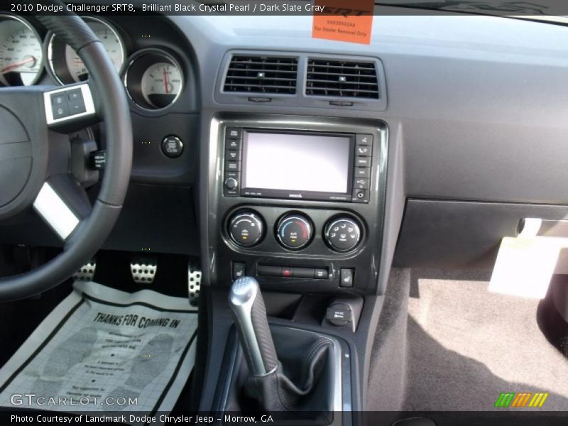 Brilliant Black Crystal Pearl / Dark Slate Gray 2010 Dodge Challenger SRT8