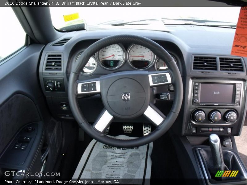 Brilliant Black Crystal Pearl / Dark Slate Gray 2010 Dodge Challenger SRT8