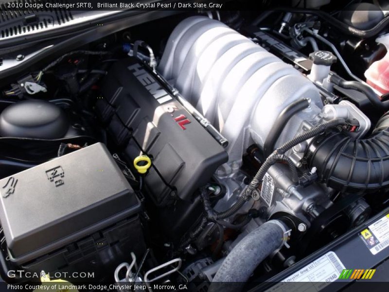 Brilliant Black Crystal Pearl / Dark Slate Gray 2010 Dodge Challenger SRT8