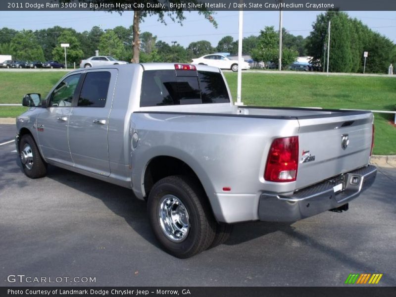 Bright Silver Metallic / Dark Slate Gray/Medium Graystone 2011 Dodge Ram 3500 HD Big Horn Mega Cab Dually