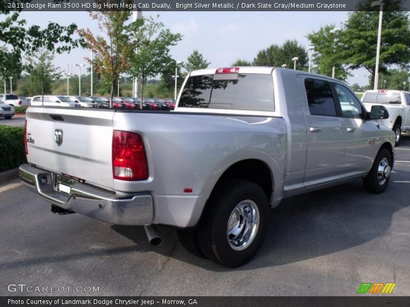 Bright Silver Metallic / Dark Slate Gray/Medium Graystone 2011 Dodge Ram 3500 HD Big Horn Mega Cab Dually