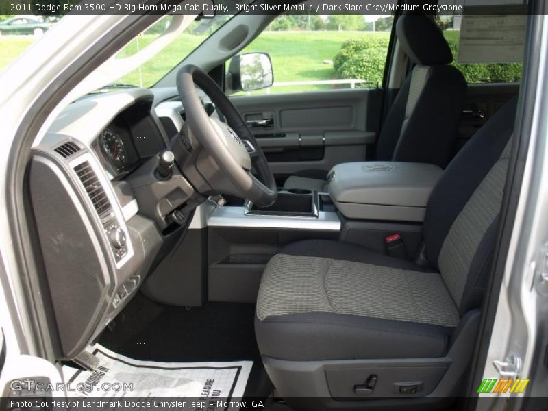 Bright Silver Metallic / Dark Slate Gray/Medium Graystone 2011 Dodge Ram 3500 HD Big Horn Mega Cab Dually