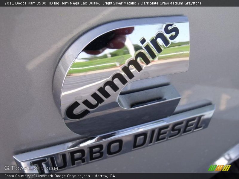 Bright Silver Metallic / Dark Slate Gray/Medium Graystone 2011 Dodge Ram 3500 HD Big Horn Mega Cab Dually