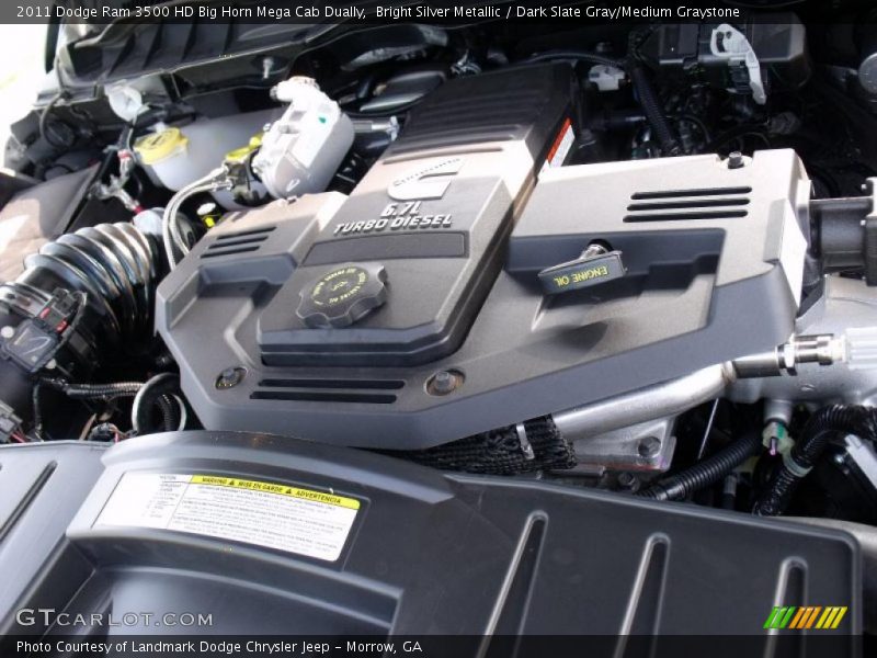 Bright Silver Metallic / Dark Slate Gray/Medium Graystone 2011 Dodge Ram 3500 HD Big Horn Mega Cab Dually
