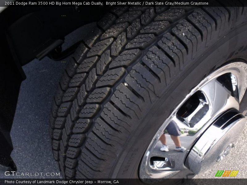 Bright Silver Metallic / Dark Slate Gray/Medium Graystone 2011 Dodge Ram 3500 HD Big Horn Mega Cab Dually