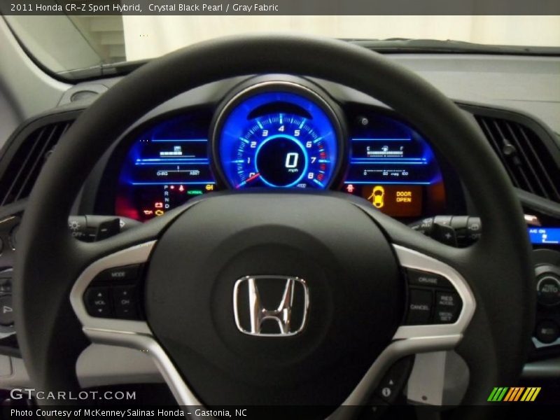 Crystal Black Pearl / Gray Fabric 2011 Honda CR-Z Sport Hybrid