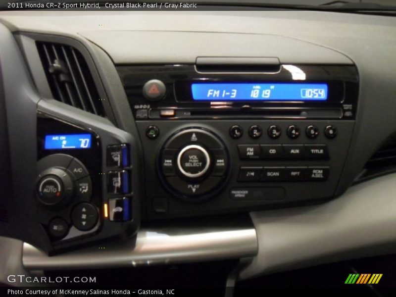 Crystal Black Pearl / Gray Fabric 2011 Honda CR-Z Sport Hybrid