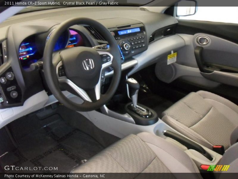 Crystal Black Pearl / Gray Fabric 2011 Honda CR-Z Sport Hybrid