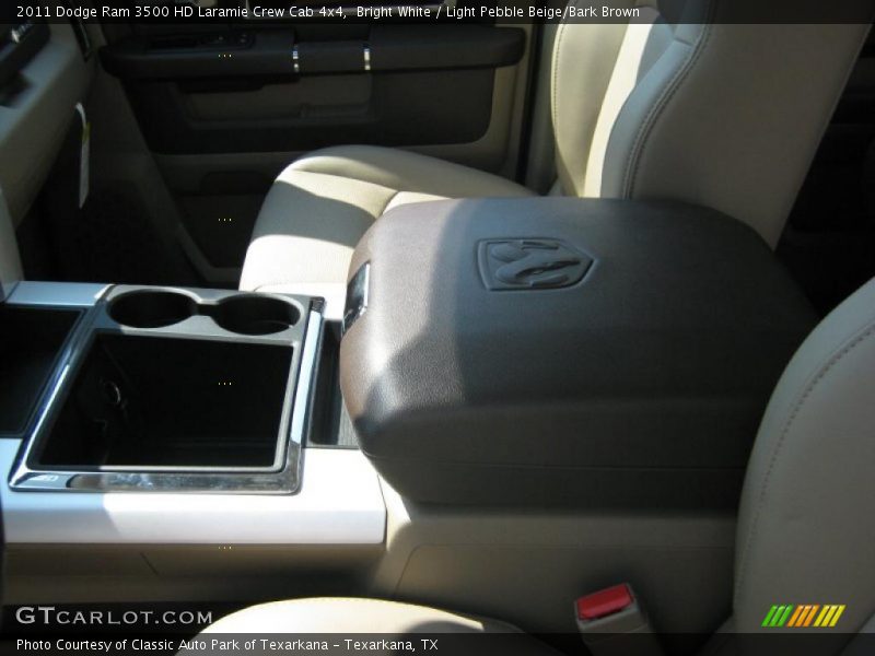 Bright White / Light Pebble Beige/Bark Brown 2011 Dodge Ram 3500 HD Laramie Crew Cab 4x4