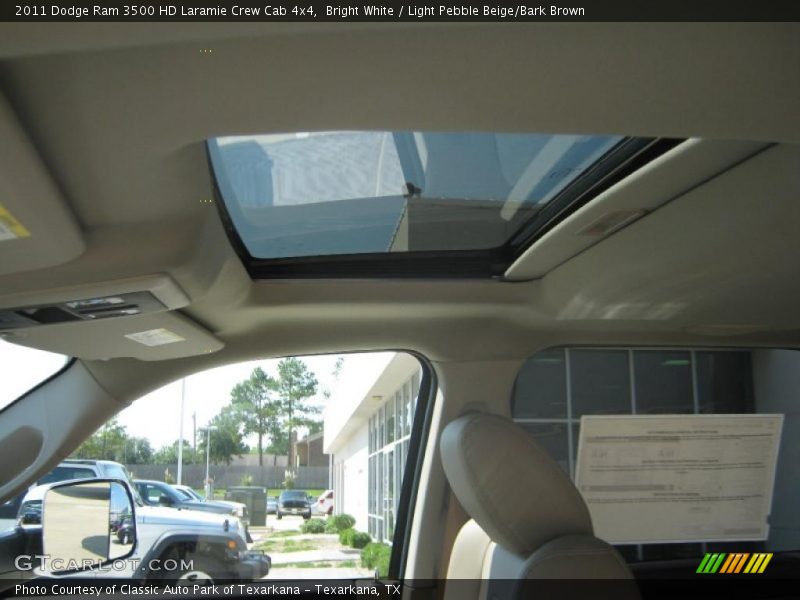 Bright White / Light Pebble Beige/Bark Brown 2011 Dodge Ram 3500 HD Laramie Crew Cab 4x4