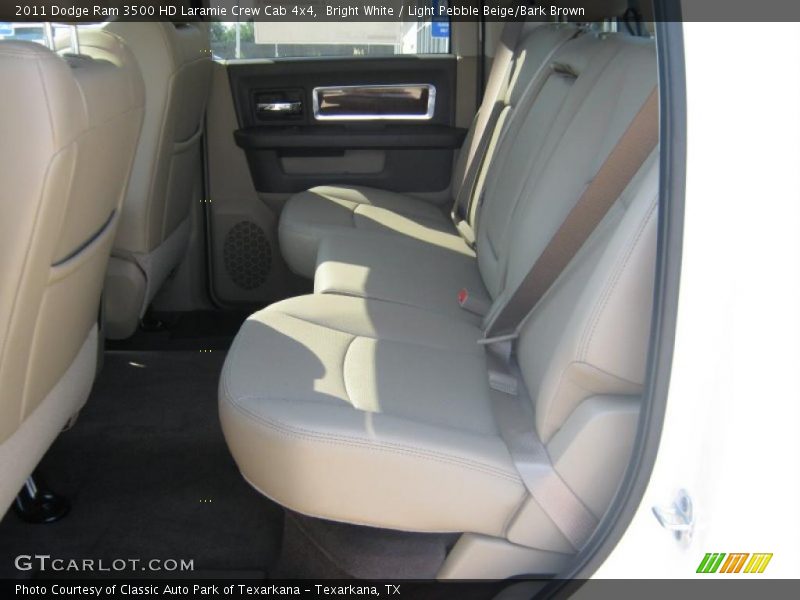 Bright White / Light Pebble Beige/Bark Brown 2011 Dodge Ram 3500 HD Laramie Crew Cab 4x4