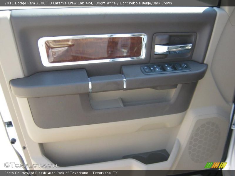 Bright White / Light Pebble Beige/Bark Brown 2011 Dodge Ram 3500 HD Laramie Crew Cab 4x4