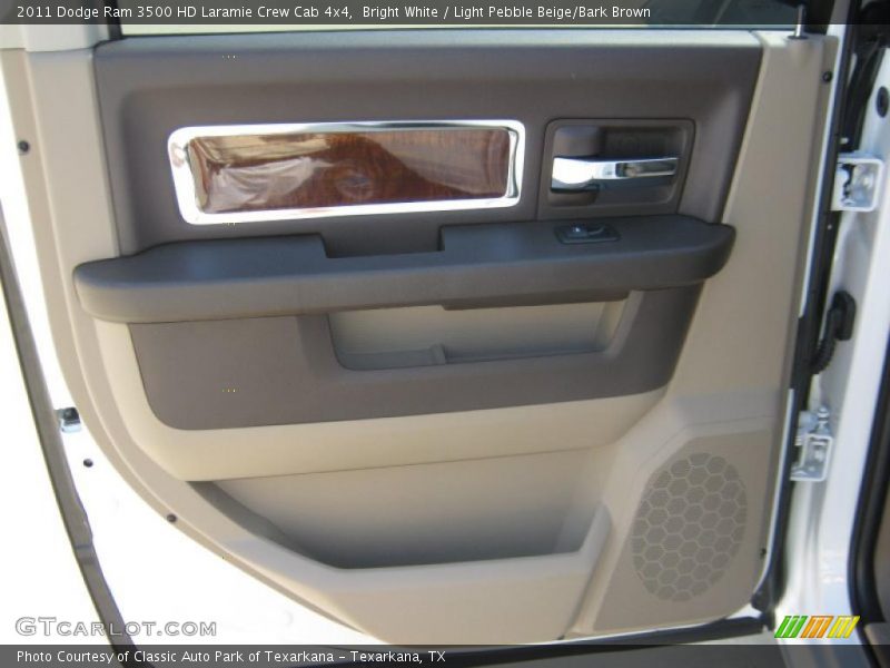 Bright White / Light Pebble Beige/Bark Brown 2011 Dodge Ram 3500 HD Laramie Crew Cab 4x4