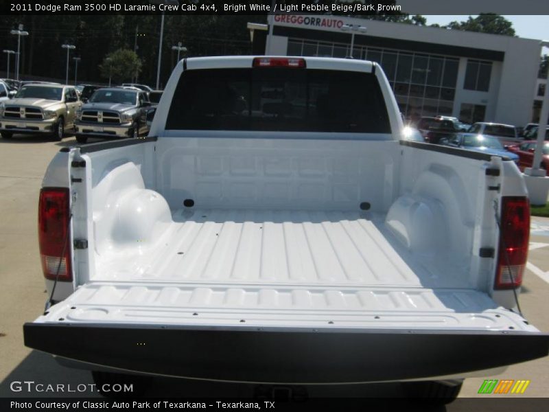 Bright White / Light Pebble Beige/Bark Brown 2011 Dodge Ram 3500 HD Laramie Crew Cab 4x4