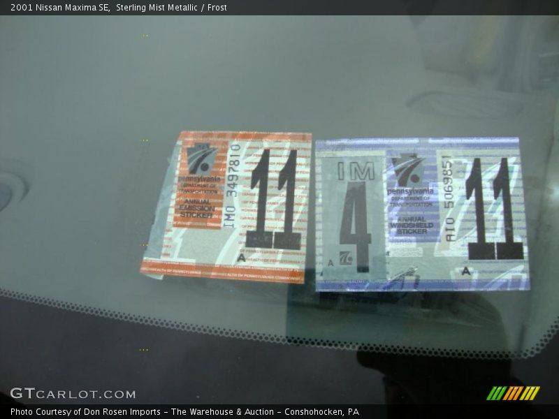 Sterling Mist Metallic / Frost 2001 Nissan Maxima SE