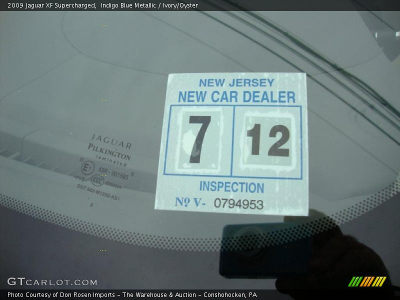 Indigo Blue Metallic / Ivory/Oyster 2009 Jaguar XF Supercharged