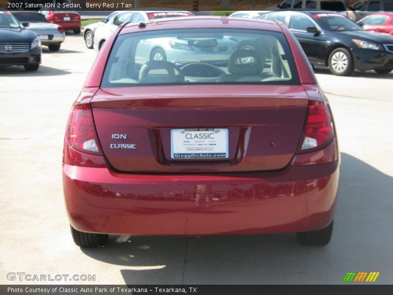 Berry Red / Tan 2007 Saturn ION 2 Sedan