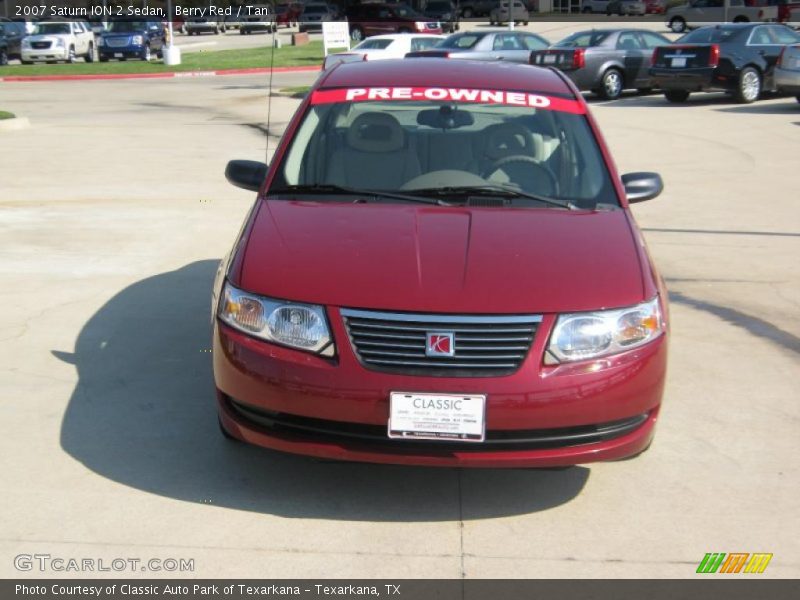 Berry Red / Tan 2007 Saturn ION 2 Sedan