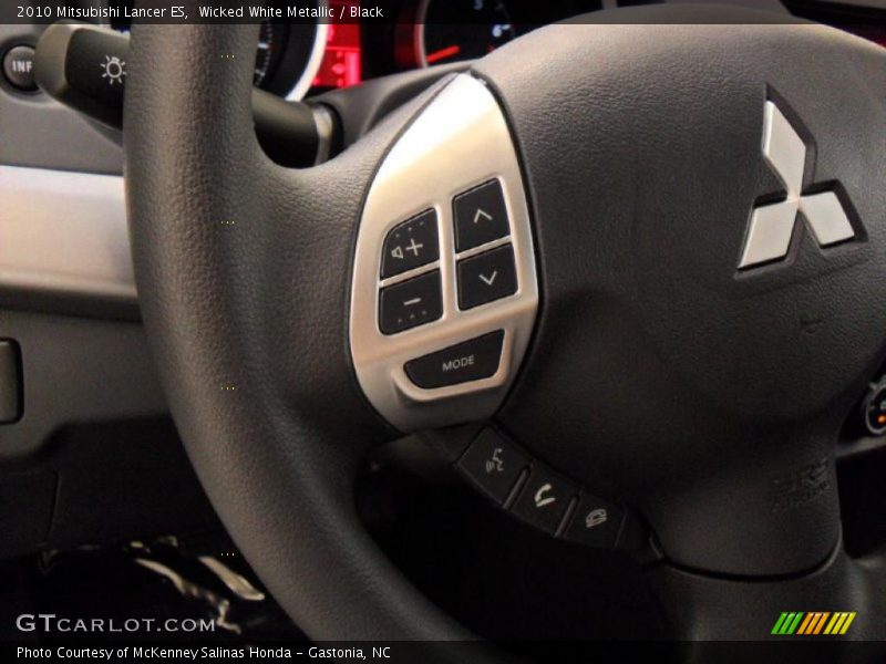 Wicked White Metallic / Black 2010 Mitsubishi Lancer ES