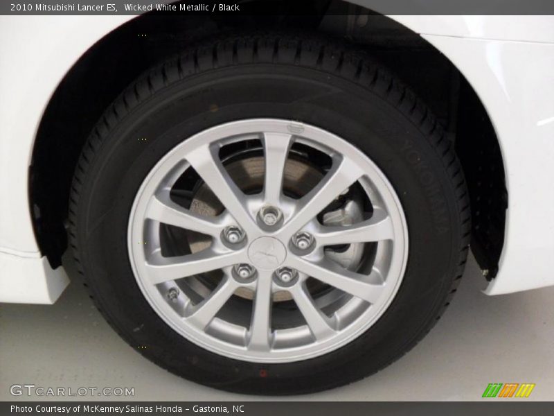 Wicked White Metallic / Black 2010 Mitsubishi Lancer ES