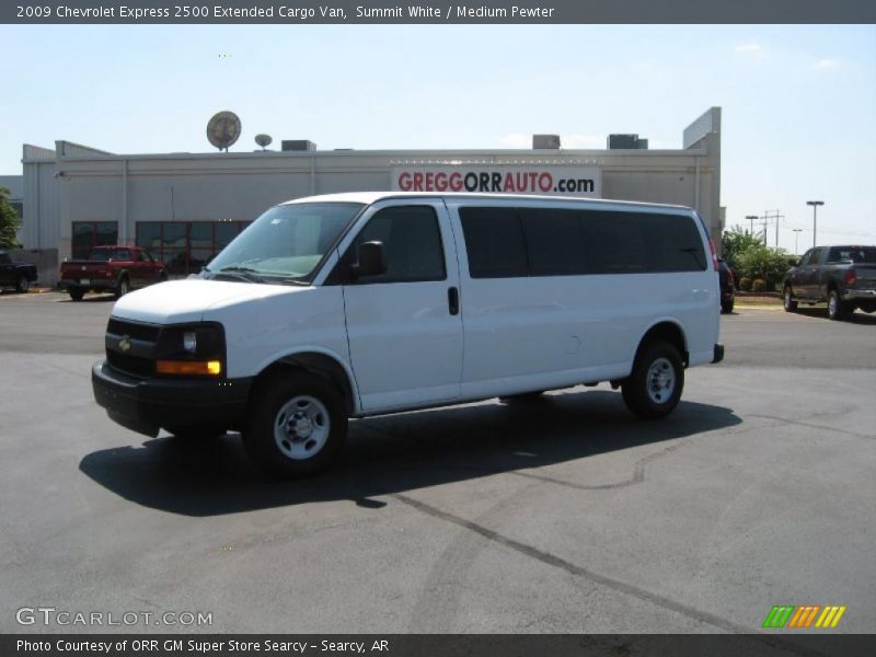 Summit White / Medium Pewter 2009 Chevrolet Express 2500 Extended Cargo Van
