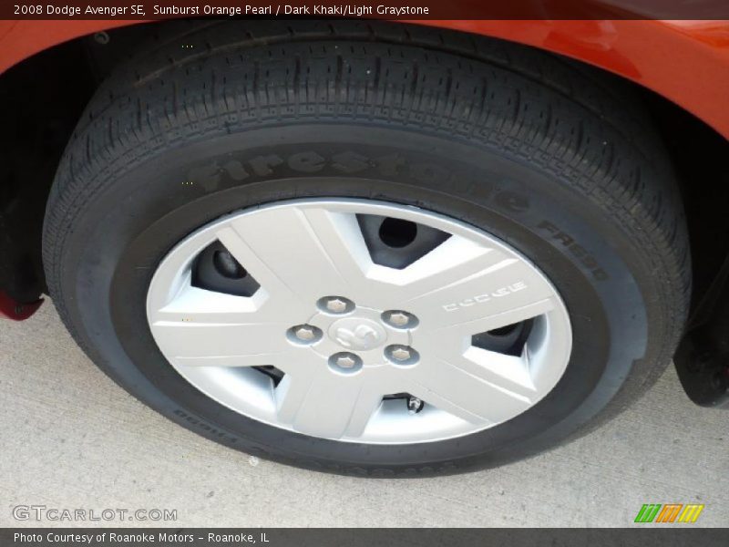 Sunburst Orange Pearl / Dark Khaki/Light Graystone 2008 Dodge Avenger SE
