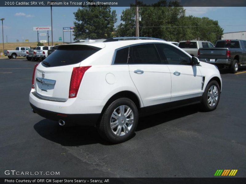 Platinum Ice Tricoat / Shale/Brownstone 2010 Cadillac SRX V6