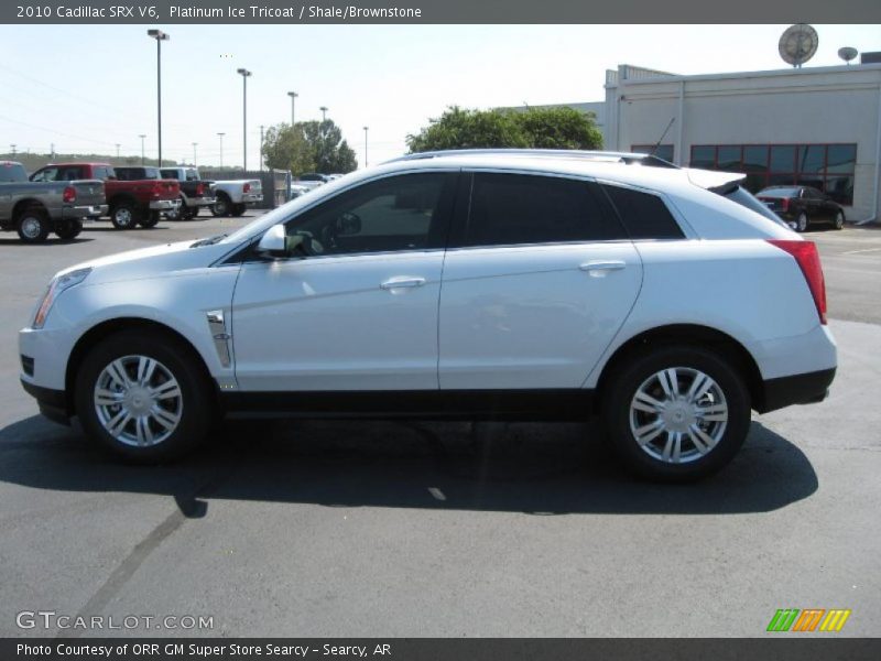 Platinum Ice Tricoat / Shale/Brownstone 2010 Cadillac SRX V6