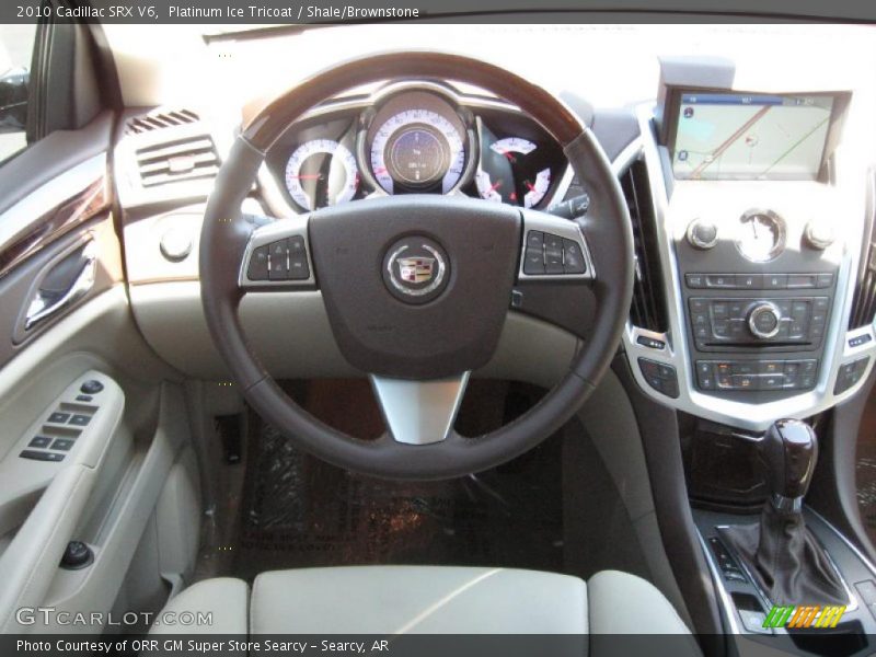 Platinum Ice Tricoat / Shale/Brownstone 2010 Cadillac SRX V6
