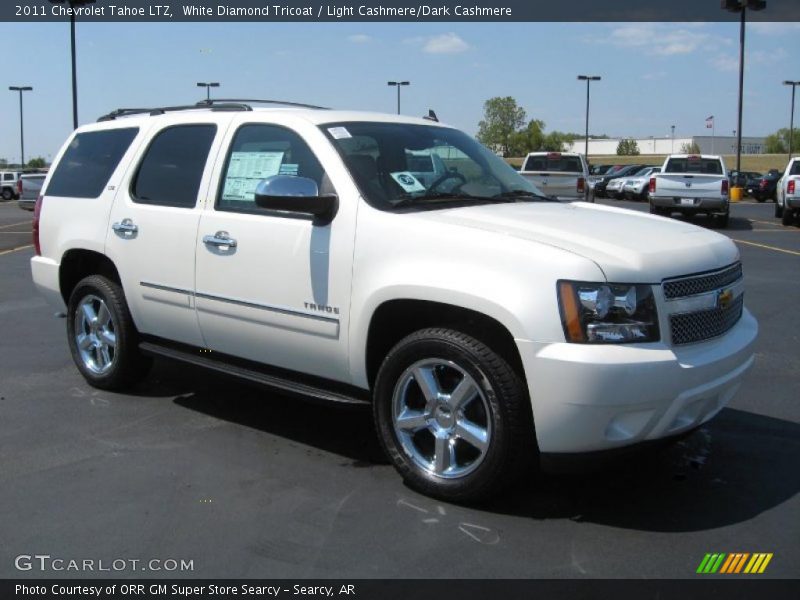 White Diamond Tricoat / Light Cashmere/Dark Cashmere 2011 Chevrolet Tahoe LTZ