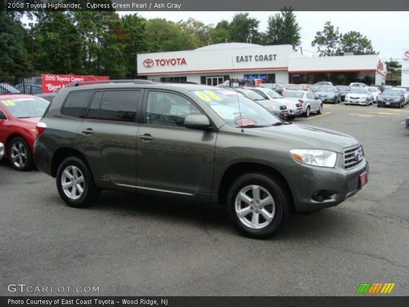 Cypress Green Pearl / Ash Gray 2008 Toyota Highlander