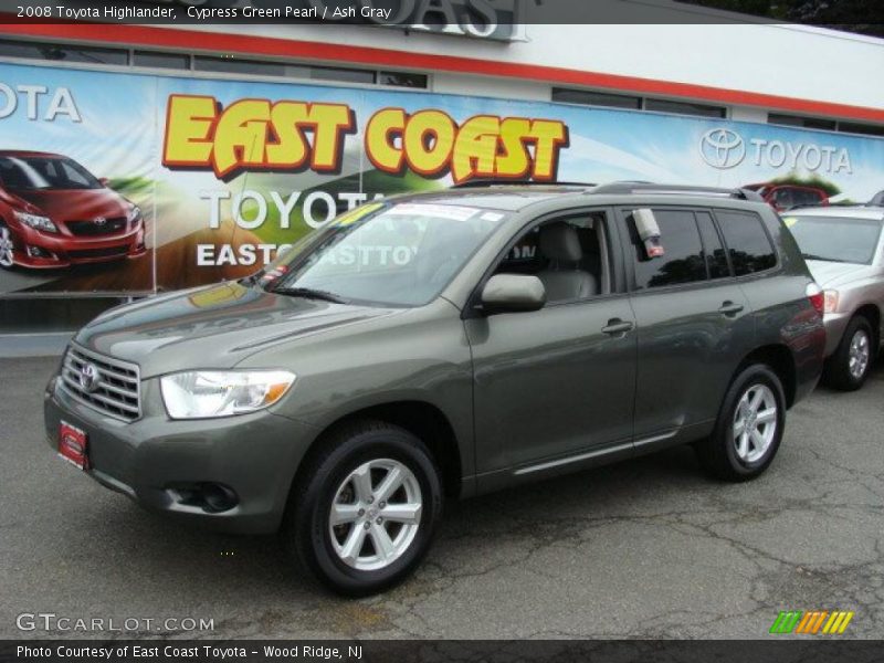Cypress Green Pearl / Ash Gray 2008 Toyota Highlander