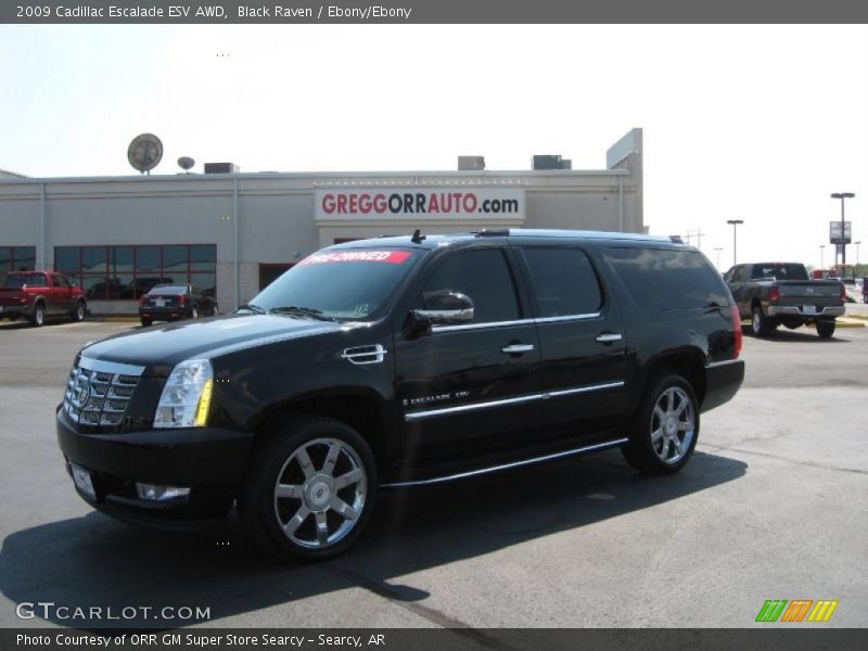 Black Raven / Ebony/Ebony 2009 Cadillac Escalade ESV AWD