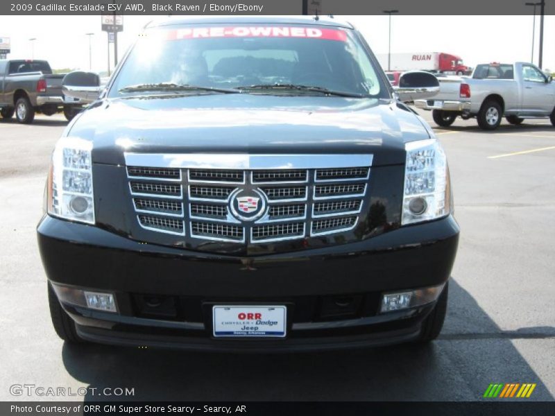 Black Raven / Ebony/Ebony 2009 Cadillac Escalade ESV AWD