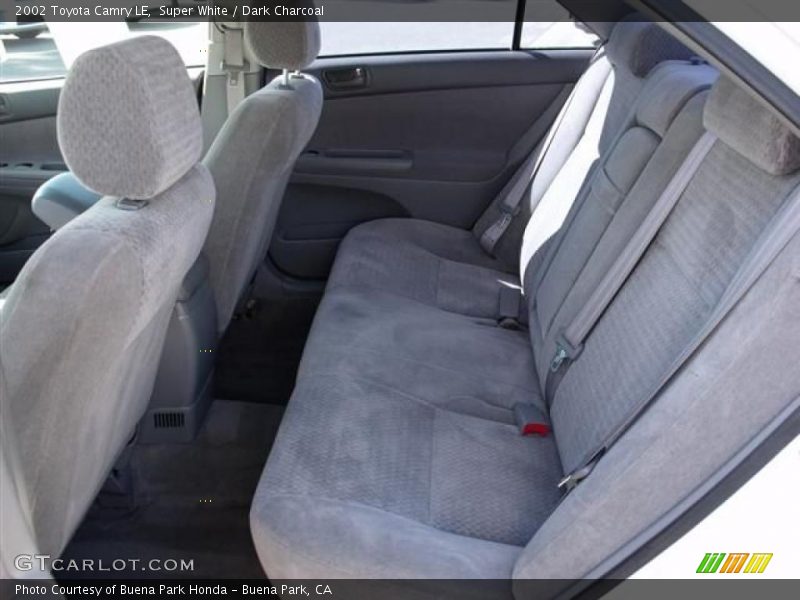 Super White / Dark Charcoal 2002 Toyota Camry LE