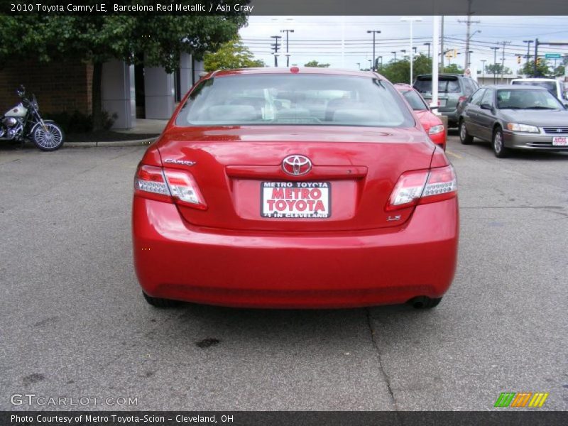 Barcelona Red Metallic / Ash Gray 2010 Toyota Camry LE