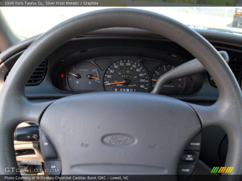 Silver Frost Metallic / Graphite 1996 Ford Taurus GL