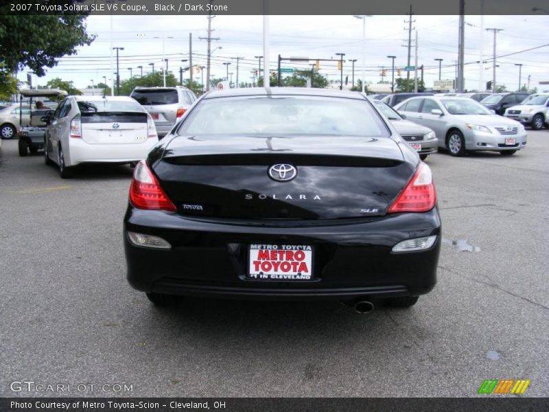 Black / Dark Stone 2007 Toyota Solara SLE V6 Coupe
