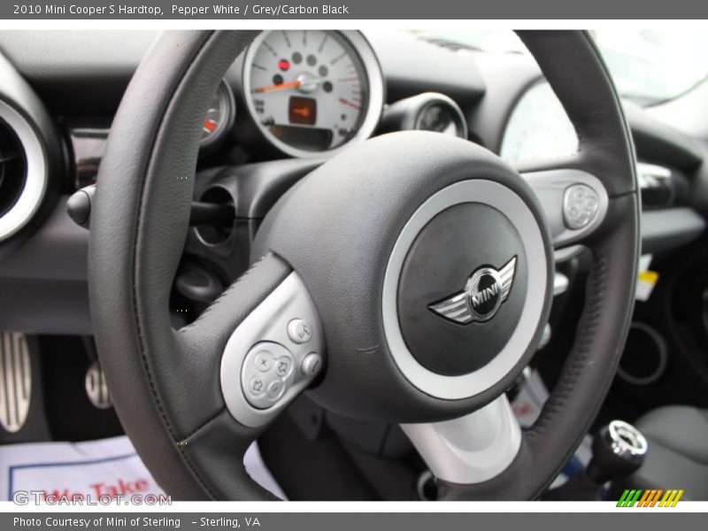 Pepper White / Grey/Carbon Black 2010 Mini Cooper S Hardtop